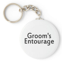 Grooms Entourage Black Keychain