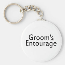 Grooms Entourage Black Keychain