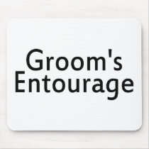 Grooms Entourage Black Mousepads