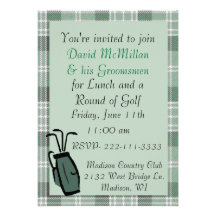 Groom's Golf Party Invitation