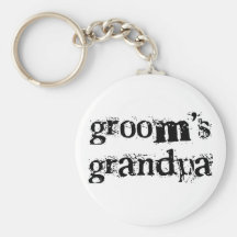 Groom's Grandpa Black Text Keychains