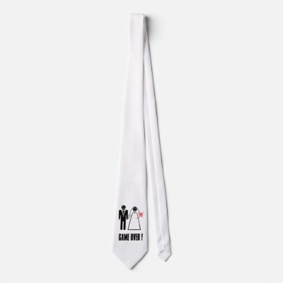 Groom's Man's tie GAME OVER! by aliaks