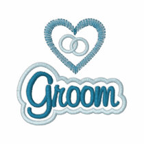 Grooms Polo with Heart and Rings embroidered shirts by ThreadHeadLTD Grooms Polo with Heart and Rings embroidered shirts