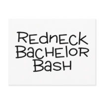 Grooms Redneck Wedding Bachelor Bash Post Card