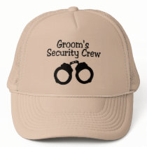 Grooms Security Crew Handcuffs Mesh Hats