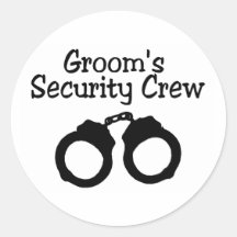 Grooms Security Crew Handcuffs Stickers