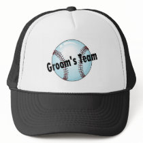 Grooms Team Baseball Trucker Hats
