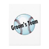 Grooms Team Baseball Postcards