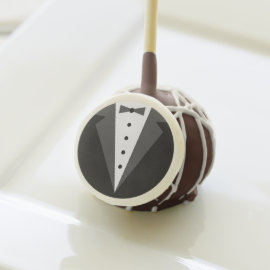 Groom's Tuxedo Wedding Favor Cake Pops