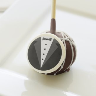 Groom's Tuxedo Wedding Favor Cake Pops