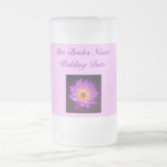 Grooms Wedding Glass - Purple Lotus Flower Mug