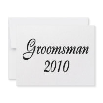 Groomsman 2010 custom invites