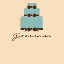 Groomsman Blue and Brown Wedding Cake Tee Shirts