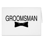 Groomsman Bowtie Greeting Cards