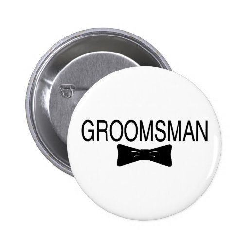Groomsman Bowtie Pinback Button