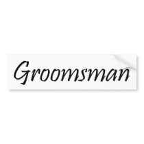 Groomsman bumper stickers