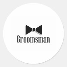 Groomsman Round Sticker