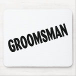 Groomsman Slanted Black Mousepads