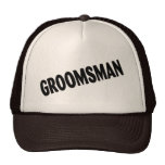 Groomsman (Slanted Black) Trucker Hats