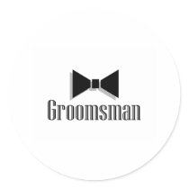 Groomsman Round Sticker