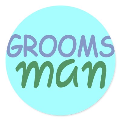 Groomsman Round Stickers