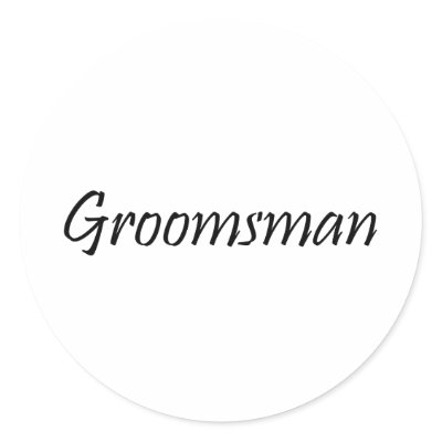 Groomsman Round Stickers
