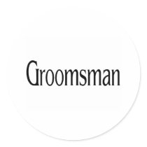 Groomsman Round Sticker