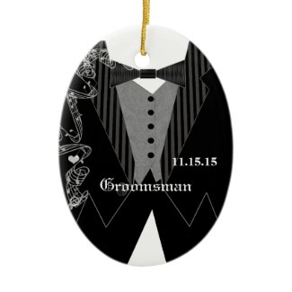 Groomsman Wedding Christmas Ornament ornament
