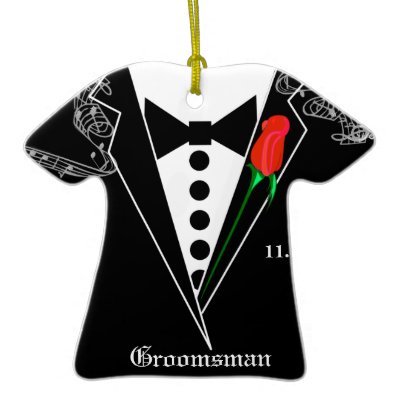 Groomsman Wedding Christmas Ornament