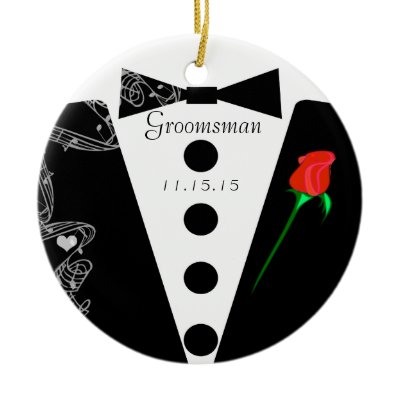 Groomsman Wedding Christmas Ornament