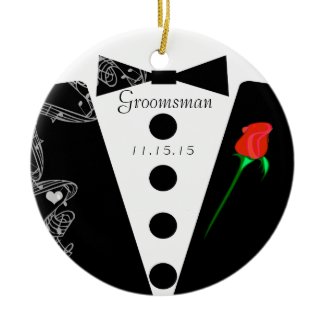 Groomsman Wedding Christmas Ornament ornament