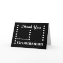 GROOMSMAN Wedding Thank You - Zipper Checks cards by JaclinArt GROOMSMAN Wedding Thank You - Zipper Checks cards