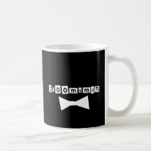 Groomsman White on Black Coffee Mug