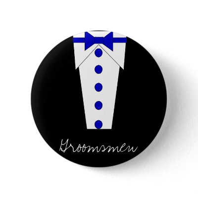 Groomsmen Button (Blue)