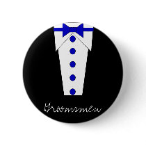 Groomsmen Button (Blue)