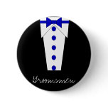 Groomsmen Button (Blue)