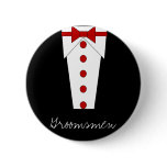 Groomsmen Button (Red)