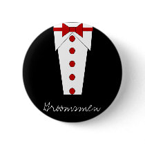 Groomsmen Button (Red)