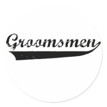 Groomsmen Faded design stickers
