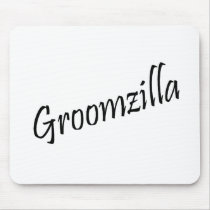 Groomzilla (Blk) mousepads