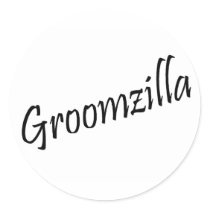 Groomzilla (Blk) stickers