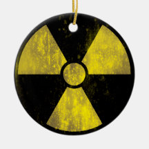 Groovie Radioactive Warning Sign Ornament