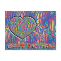 Groovin in the Hive postcard