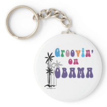 Groovin on Barack Obama Keychain
