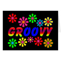 Groovy 70's Retro Flower Power Gifts Card