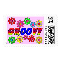 Groovy 70's Retro Flower Power Gifts Postage