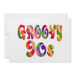 Groovy 90s invites