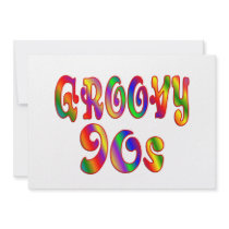 Groovy 90s invites