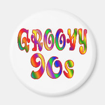 Groovy 90s refrigerator magnet