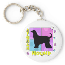 Groovy Afghan Hound Key Chain